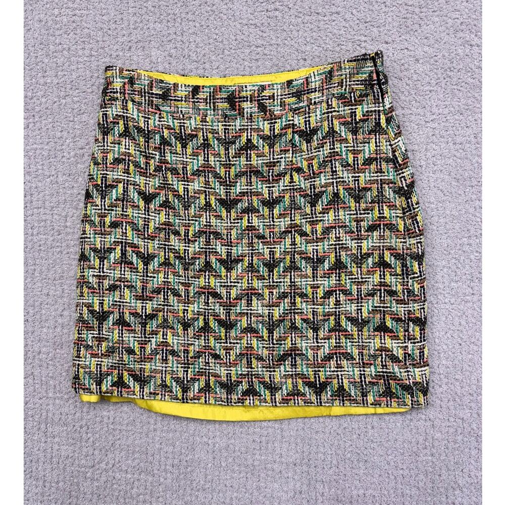 Kate Spade New York Green Multicolor Cotton Skirt Size 2 #79647